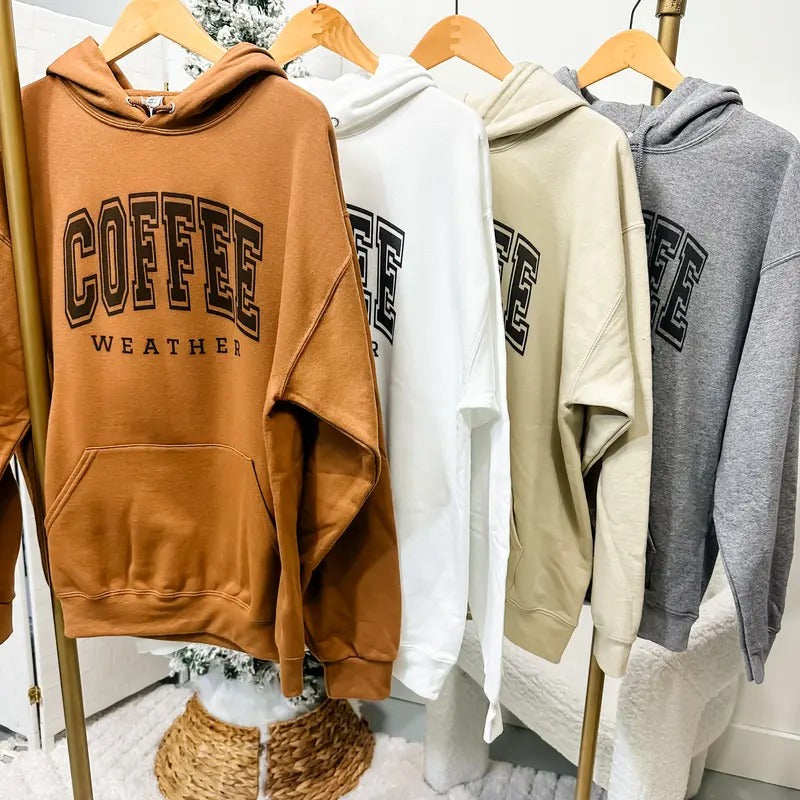 Coffee Weather Graphic Hoodie T-Shirts, Sweatshirt | RetroVerseTees.com