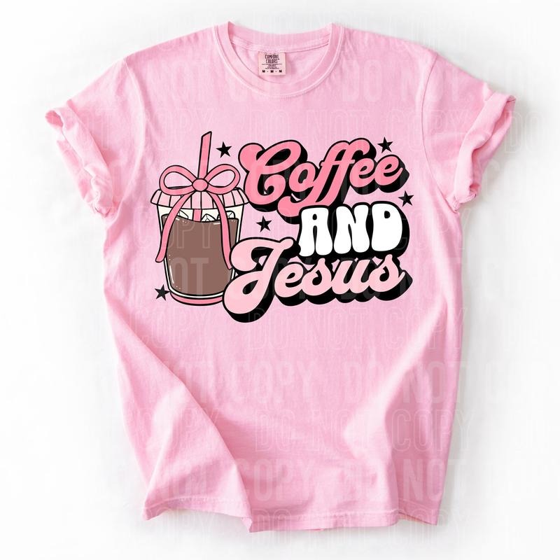 Coffee and Jesus DTF Transfers - THIS IS NOT A SHIRT Hoodie, Sweatshirt | RetroVerseTees.com