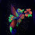 Colibri flor T-shirt Cotton Black Crewneck Hoodie, Sweatshirt | RetroVerseTees.com