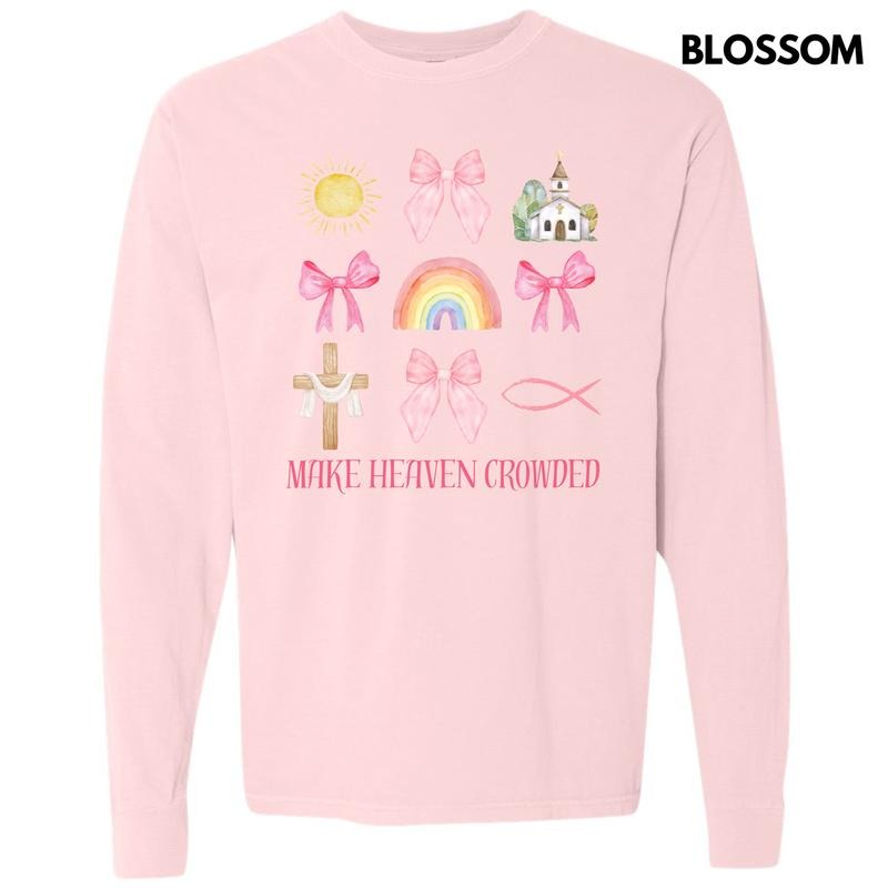 Collage Make Heaven Crowded Long Sleeve Comfort Colors T-Shirt 'NLB' Hoodie, Sweatshirt | RetroVerseTees.com