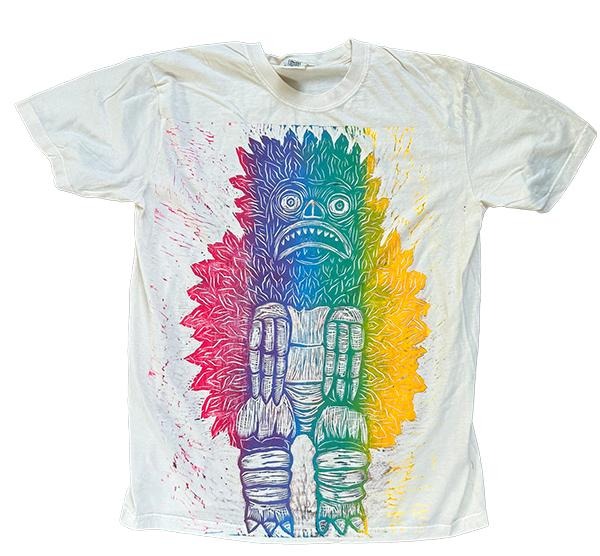 Collosal Kaiju  Hand printed  T Shirt Menswear Cotton Top Graphic Long Hoodie, Sweatshirt | RetroVerseTees.com