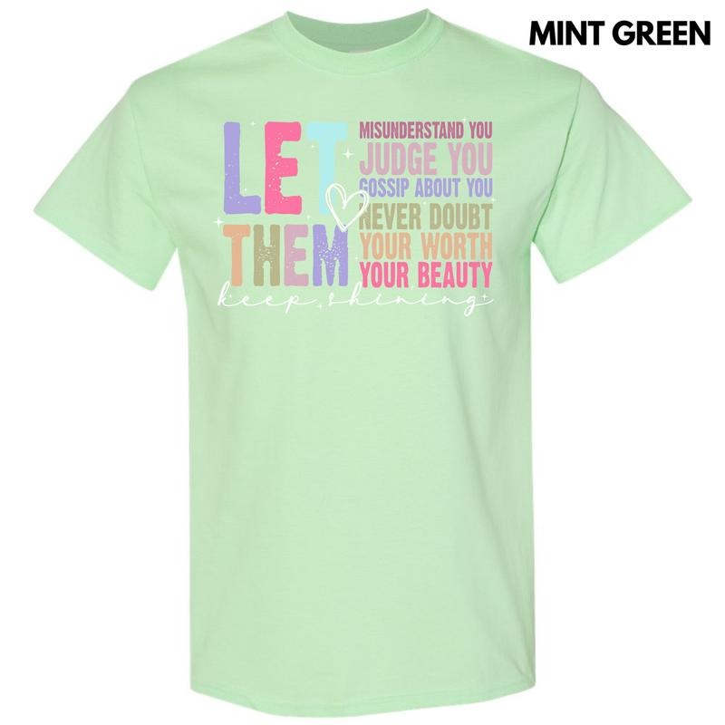 Colorful Let Them Gildan Short Sleeve T-Shirt 'NLB' Hoodie, Sweatshirt | RetroVerseTees.com