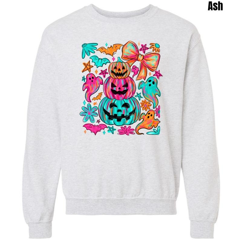 Colorful Stacked Pumpkins Sweatshirt 'NLB' T-Shirts, Hoodie | RetroVerseTees.com