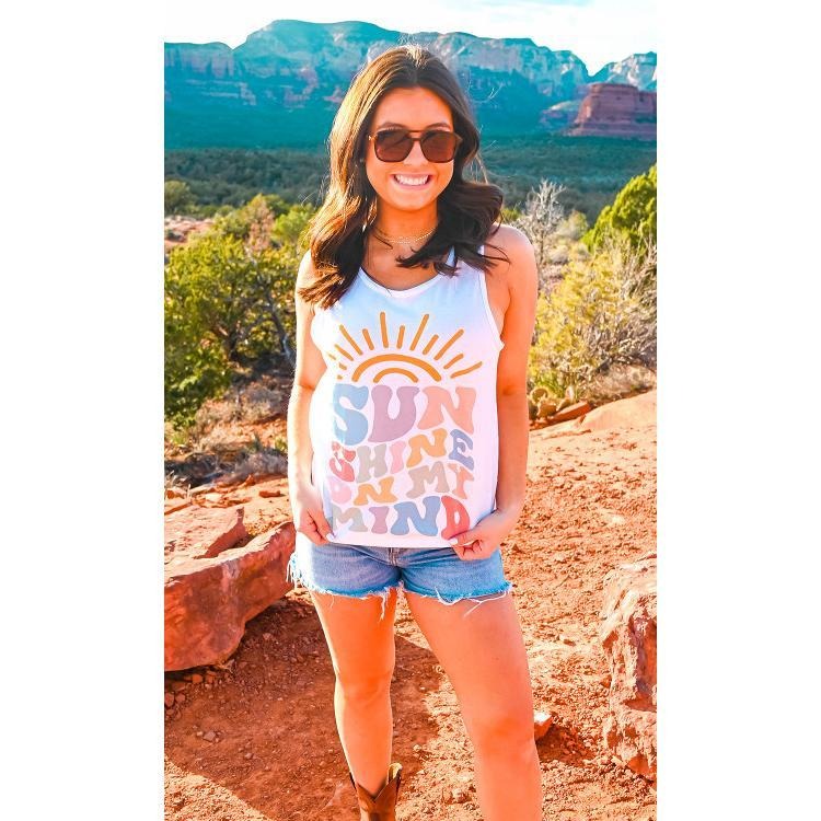 Colorful Sunshine on My Mind Tank T-Shirts, Hoodie, Sweatshirt | RetroVerseTees.com