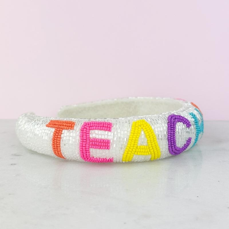 Colorful Teacher Beaded Headband *Final Sale* T-Shirts, Hoodie, Sweatshirt | RetroVerseTees.com