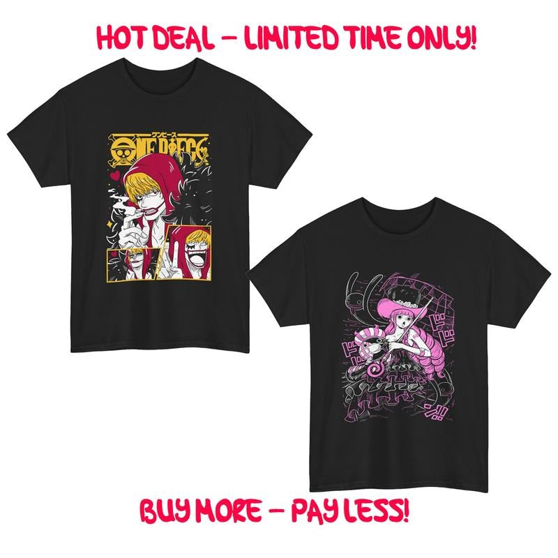 Combo Perona Corazon Anime Unisex T-Shirt Tee ALL SIZES Hoodie, Sweatshirt | RetroVerseTees.com