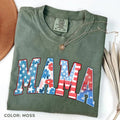 Comfort Color American Mama T-shirt, Retro Mama America Tee, 4th Of July T-shirt For Women , American Mama, Retro Us...