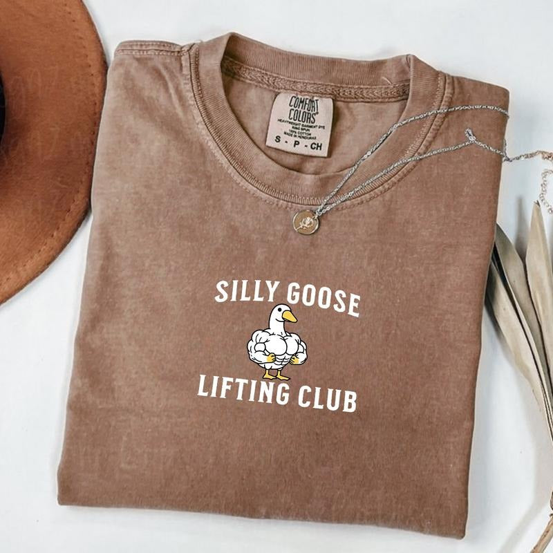 Comfort Color Lifting Shirt, Workout Silly Goose Gift For Personal Trainer, Powerlifting Workout Silly Goose Shirt, Gym...