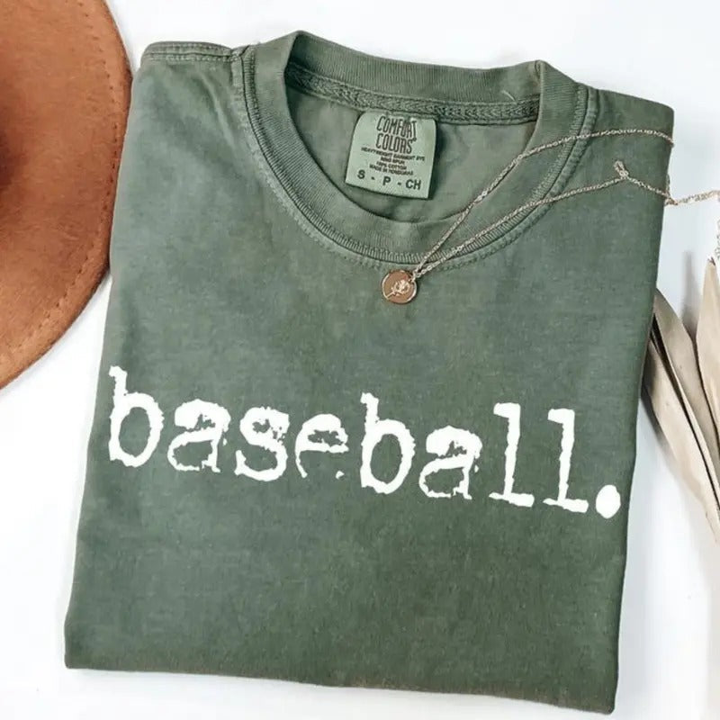 Comfort Color Retro Baseball Shirt, Baseball Game Day Shirt, Womens Baseball Tee, Sports Mom Tee Gift For Women Baseball...
