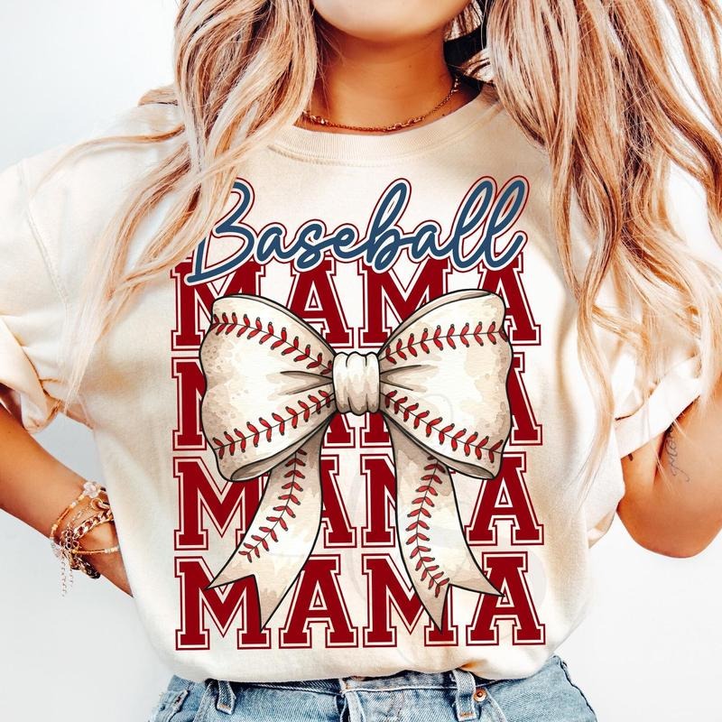 Comfort Colors Baseball Baseball T-shirt, Baseball Coquette Bow T-shirt, Baseball Game Day T-shirt, Baseball Mom T-shirt...