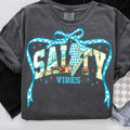 Comfort Colors Checkered Salty Summer T-Shirt, Salty Coquette Summer Bow Shirt, Summer Beach Vibes T-Shirt, Coquette...