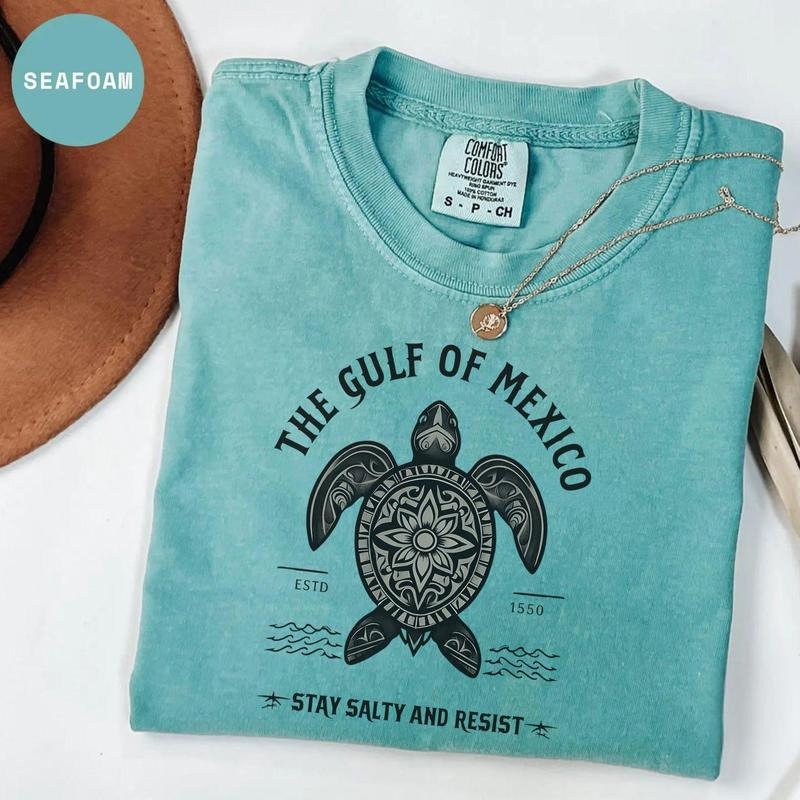 Comfort Colors Gulf of Mexico Stay Salty Resistance Shirt, Subtle Political Shirt, Anti Trump shirt, resist shirt, gift...