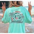 Comfort Colors Happiness Comes in Waves Summer Vibes, Wave Design Tee, Beach Lover Gift, Coastal Lifestyle, Trendy Summer...