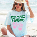 Comfort Colors Iced Coffee and Sunshine T-Shirt, Iced Coffee Shirt, Coffee Lover Gift, Summer Shirt, Summer Vibes...