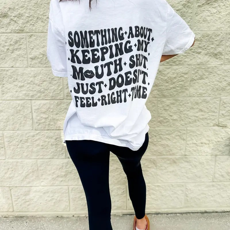 Comfort Colors Keeping My Mouth Shut Graphic Tee Hoodie, Sweatshirt | RetroVerseTees.com