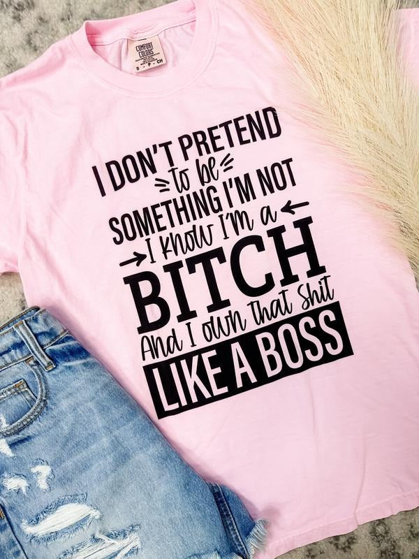 Comfort Colors Like A Boss Graphic Tee Hoodie, Sweatshirt | RetroVerseTees.com