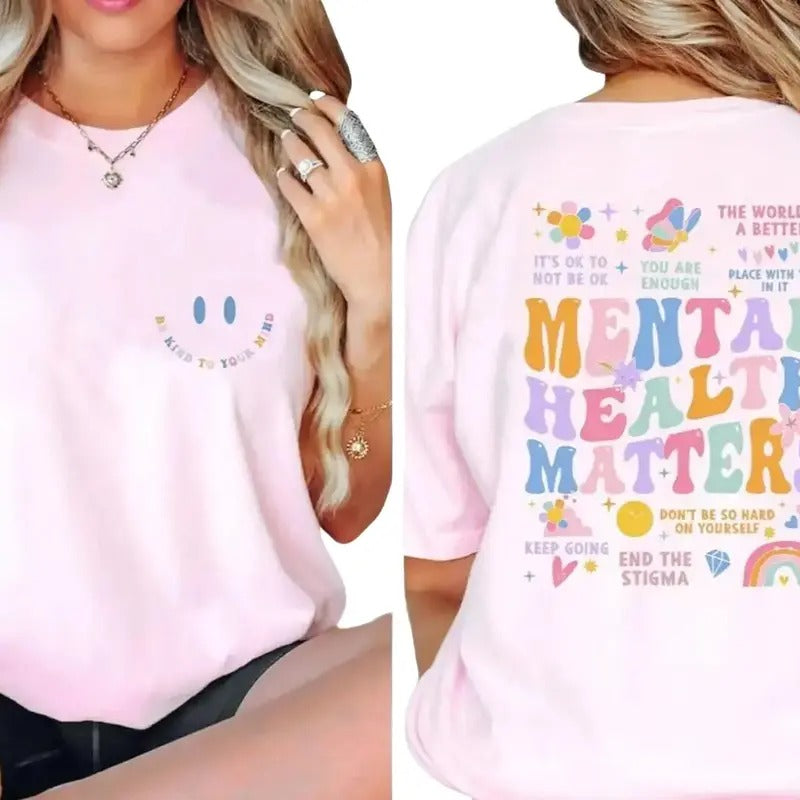 Comfort Colors Mental Health Matters Shirt Hoodie, Sweatshirt | RetroVerseTees.com