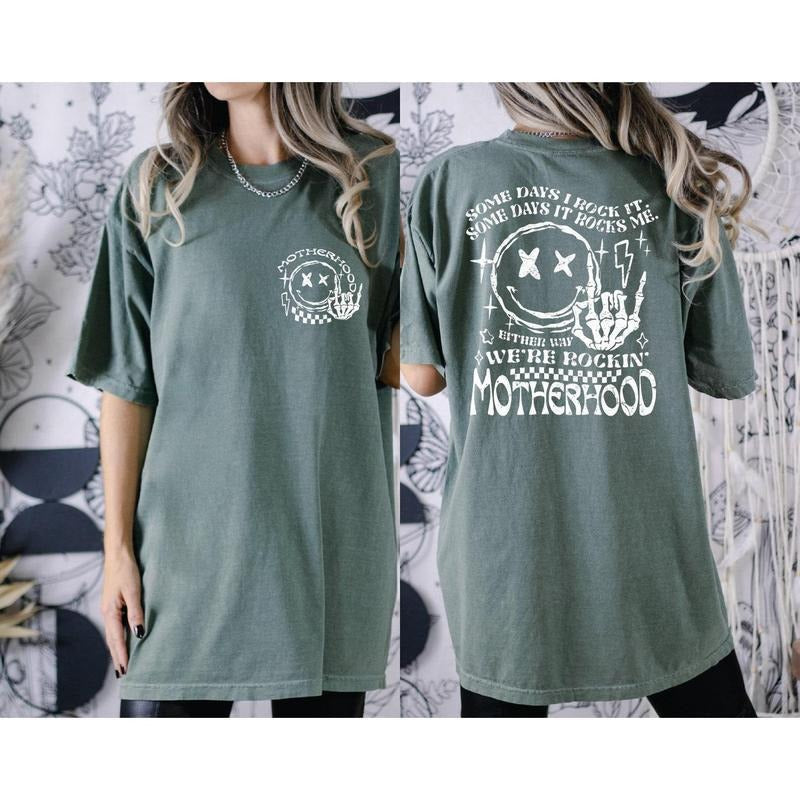 Comfort Colors Motherhood Some Day Rock It Some Day  It Rocks Me Shirt,Mama Shirt, Rocker Mom Gifts, Mothers Day Gift,...