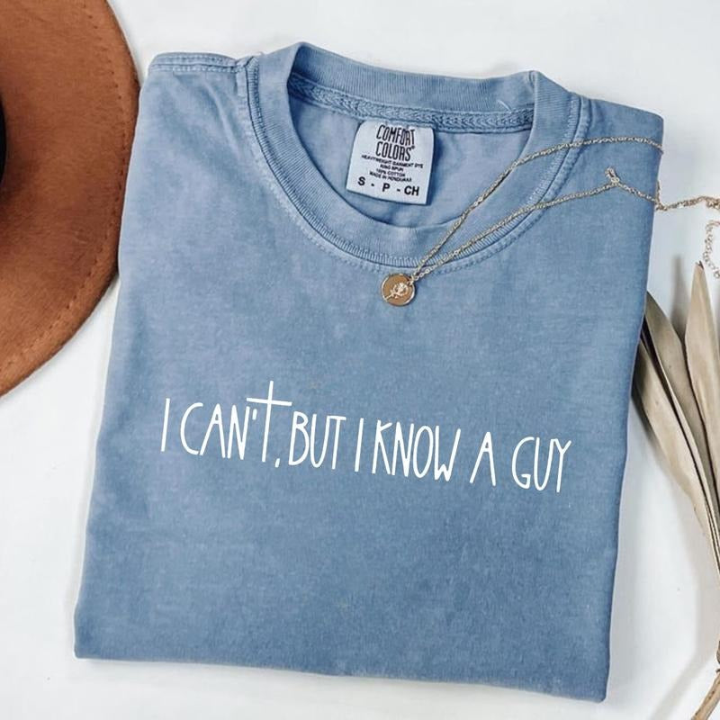 Comfort Colors Popular Religious Women Tshirt I Can't But I Know A Guy Religious T-shirt Cute Faith Tee Christian...