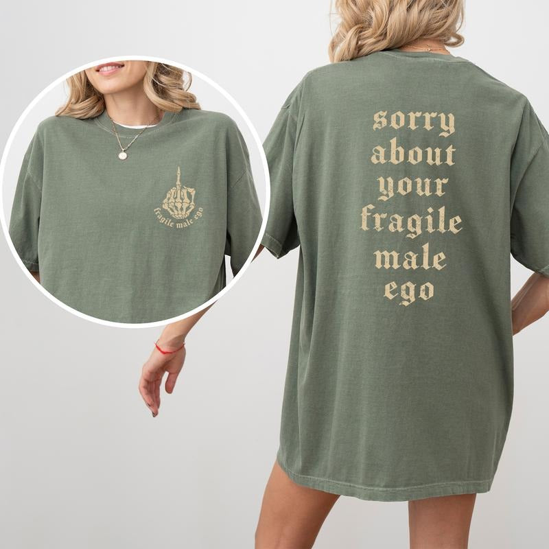 Comfort Colors Sorry About Your 2-Sided Shirt, Vintage Strong Girl T-shirt, Women's Rights Tees, Empowerment Women's...