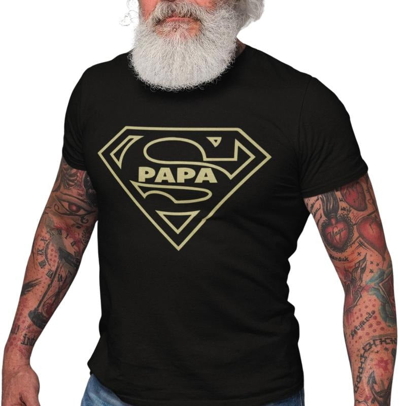 Comfort Colors Super Papa T-shirt, Father's Day Shirt Gift, Superhero Grandpa T-shirt, Best Gifts for Papa, New...