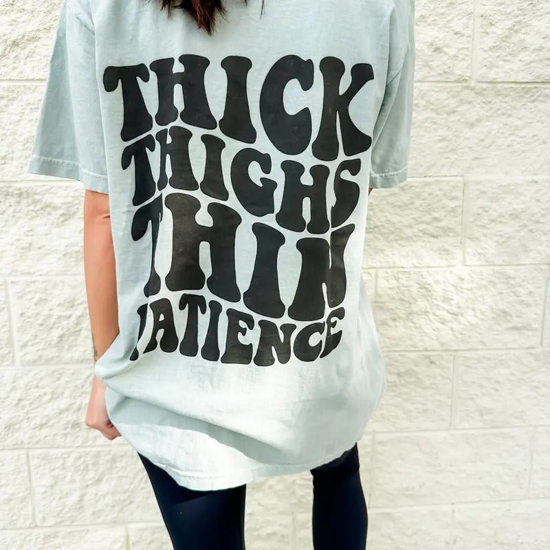 Comfort Colors Thin Patience Graphic Tee Hoodie, Sweatshirt | RetroVerseTees.com
