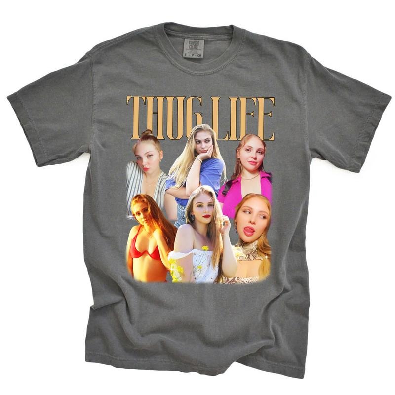 Comfort Colors Thug Life Custom Photo  Shirt Hoodie, Sweatshirt | RetroVerseTees.com