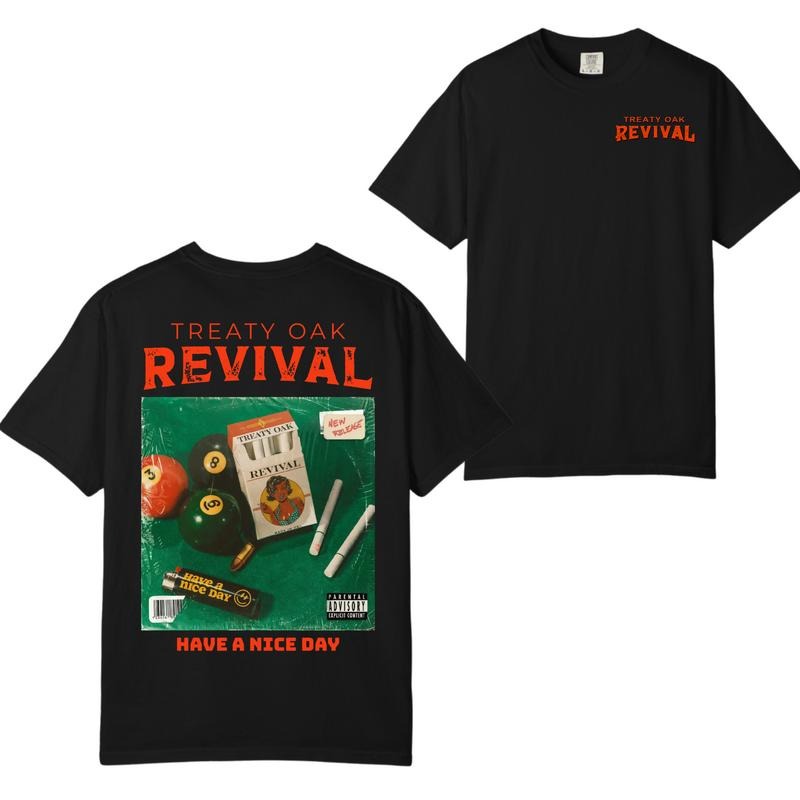 Comfort Colors Treaty Oak Revival T-Shirt, 2-Sided Band Merch Tee, Menswear Streetwear Top, Casual Graphic Shirt for...