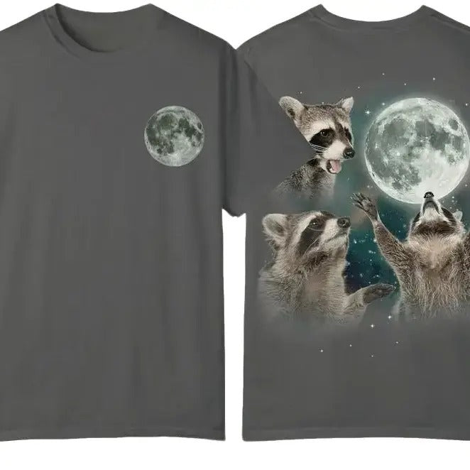 Comfort Colors, Three Raccoons Vintage Graphic Shirt, Funny Raccoon Gift, Raccoon Moon Hoodie, Sweatshirt