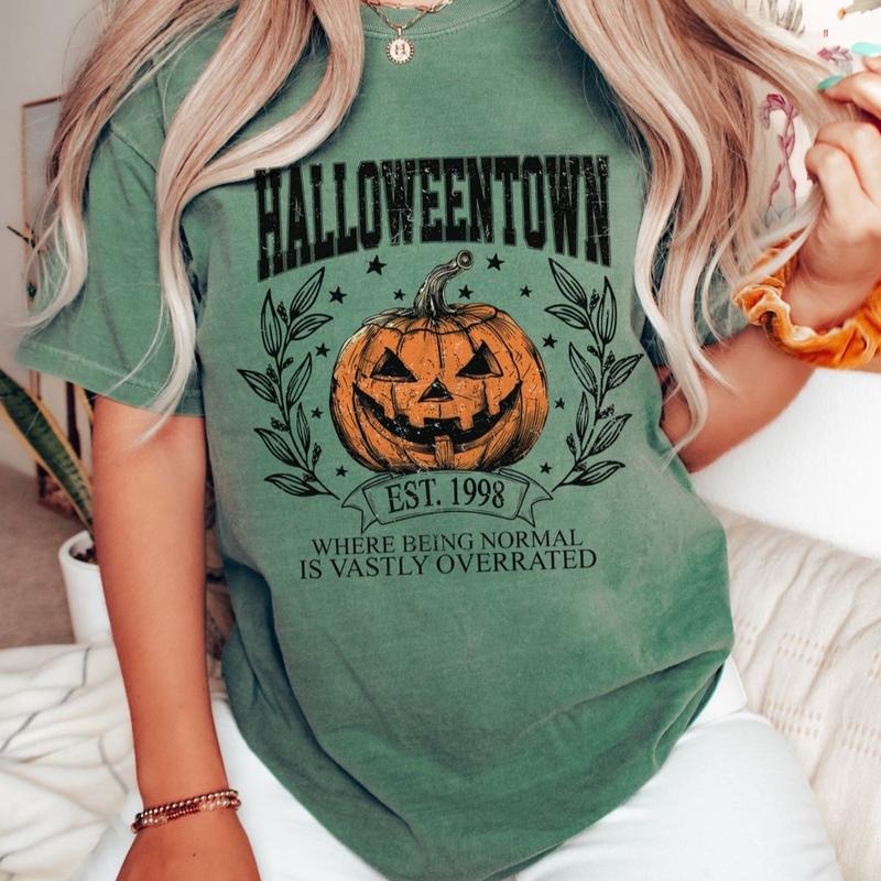 Comfort colors Halloweentown short sleeve cotton casual graphic tee Hoodie, Sweatshirt | RetroVerseTees.com