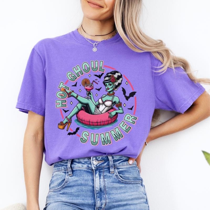 Comfort colors Hot Ghoul Summer casual cotton graphic tshirt Hoodie, Sweatshirt | RetroVerseTees.com