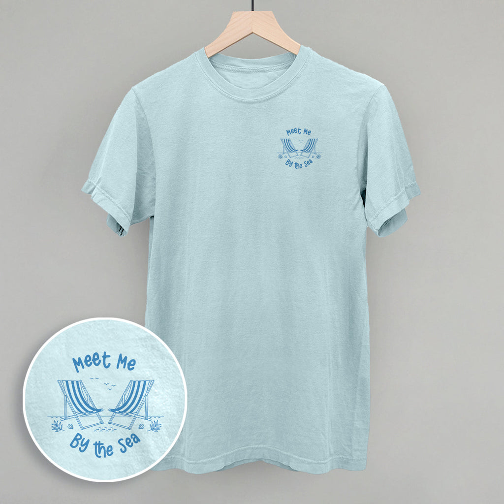 Meet Me By The Sea Beach Chairs (Left Chest) T-Shirts, Hoodie, Sweatshirt | RetroVerseTees.com (Image 1)