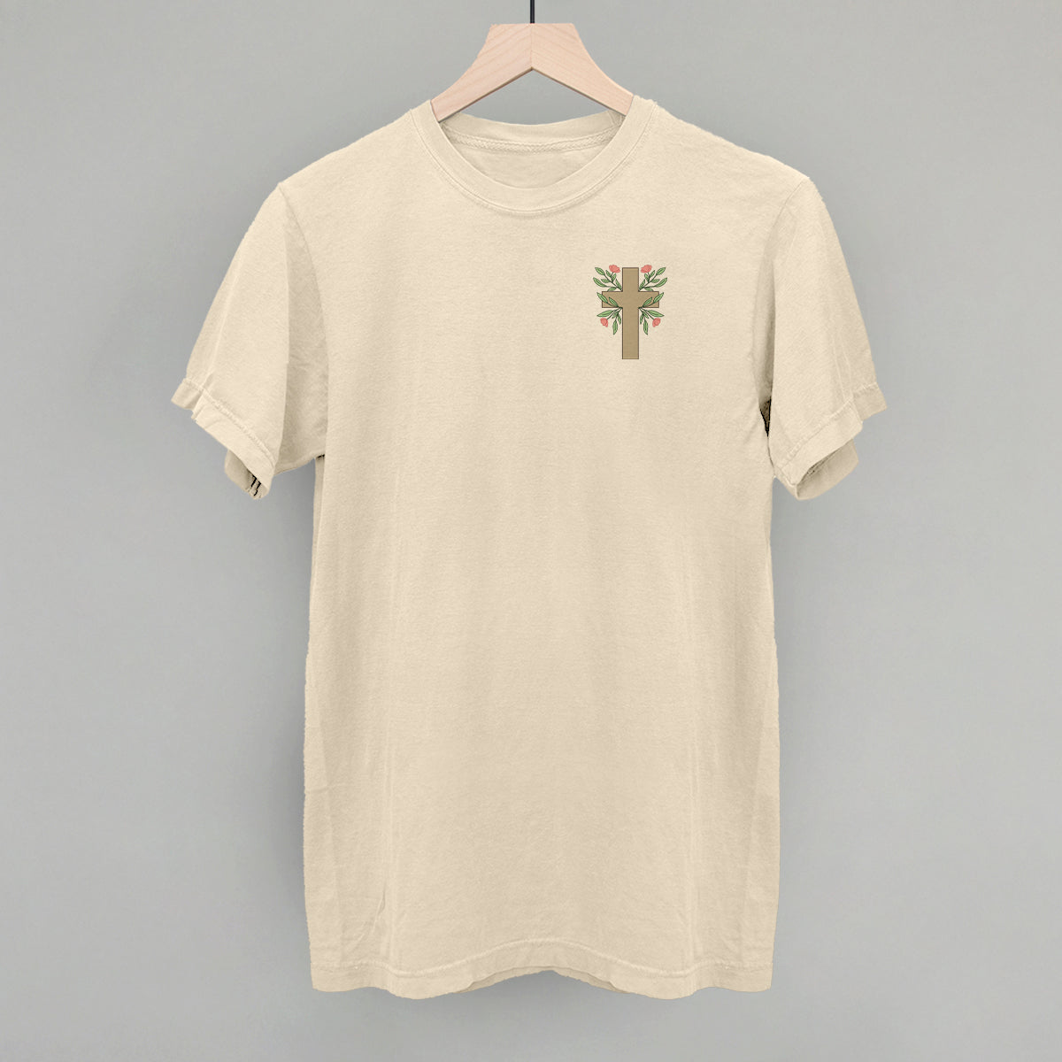 Floral Cross (Left Chest) T-Shirts, Hoodie, Sweatshirt | RetroVerseTees.com (Image 4)