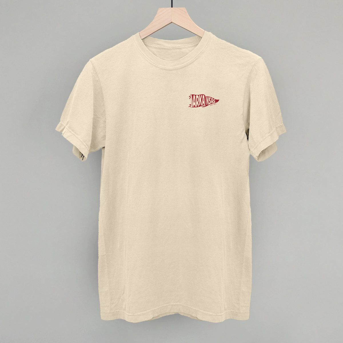 Arkansas Pennant Flag (Left Chest) T-Shirts, Hoodie, Sweatshirt | RetroVerseTees.com (Image 3)