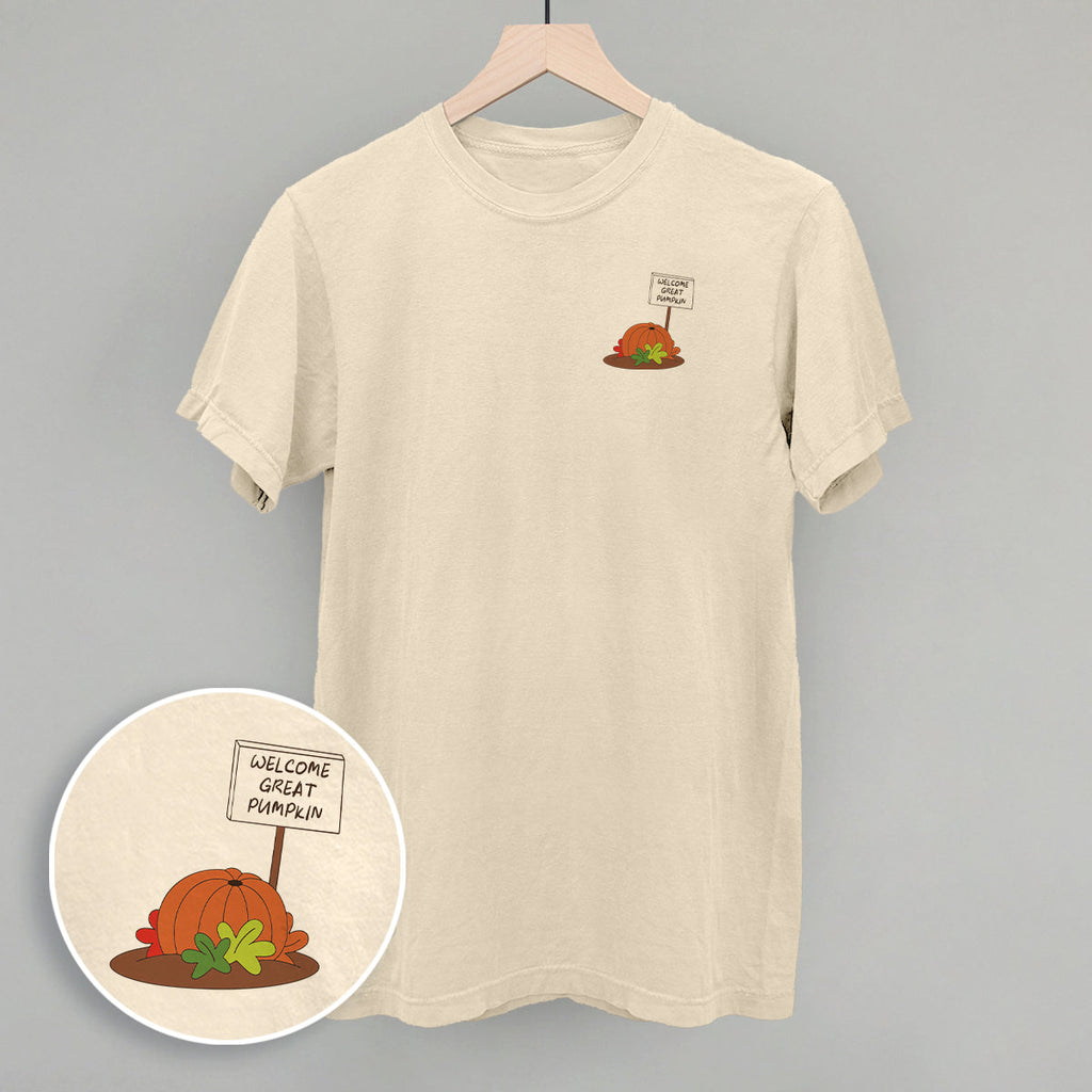 Welcome Great Pumpkin (Left Chest) T-Shirts, Hoodie, Sweatshirt | RetroVerseTees.com (Image 4)