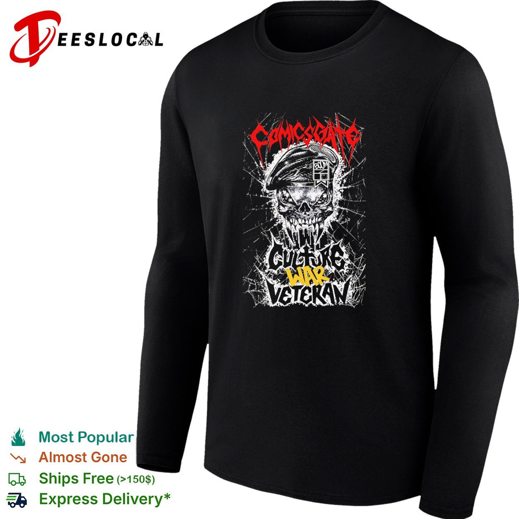 Comicsgate skull beret culture war veteran shirt