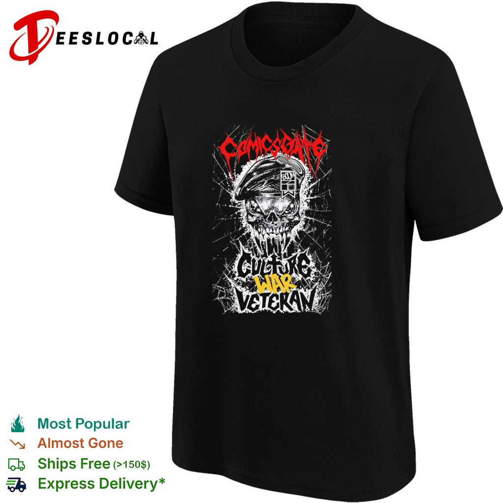 Comicsgate skull beret culture war veteran shirt