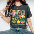 Community Is Resistance Tshirt, Inspired Women T-Shirt, Floral Political Activism Shirt, Anti Fascism Gift, Wildflower...