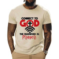 Connect To God The Password Is Prayer Tee Pure Cotton Casual Street Style Crew Neck Short Sleeve T-Shirt Tops Trendy For...