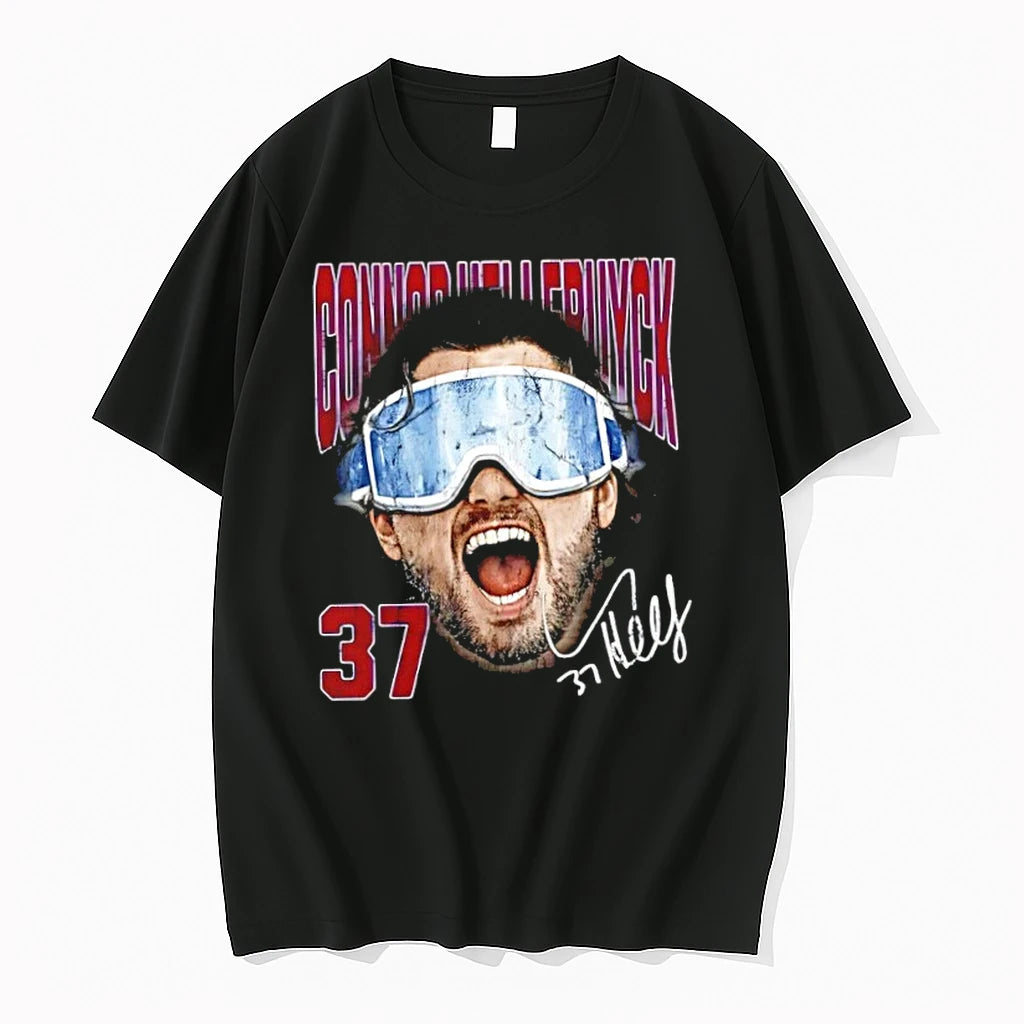 Connor Hellebuyck 37 Winnipeg Jets Goggles Swag Head Signature Tshirts Sweater