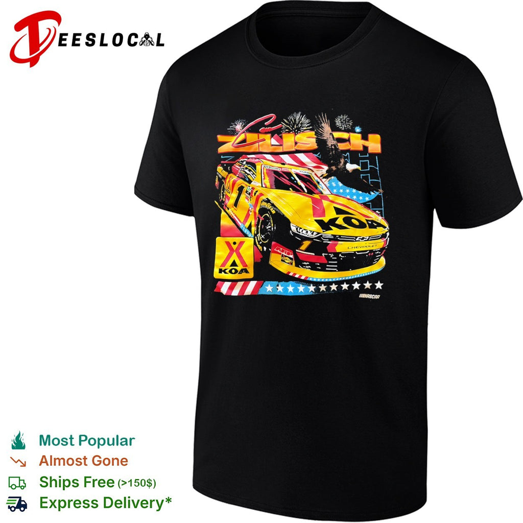 Connor Zilisch NASCAR American flag race car KOA shirt