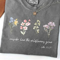 Consider How The Wildflowers Grow Outfit,luke 1227 Shirt,women's Bible Shirt,motivational Faith Apparel, Prayer Gift...