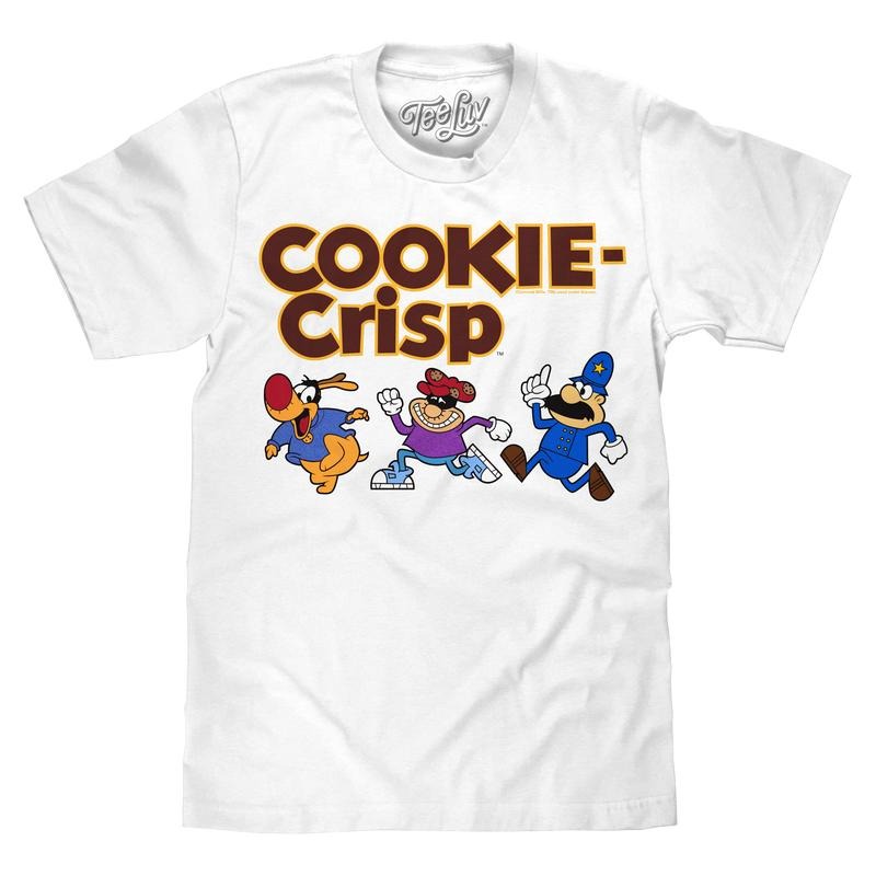 Cookie Crisp Cereal Mascot T-Shirt - White Hoodie, Sweatshirt | RetroVerseTees.com