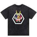 Cool Bunny Print Washed T-Shirt: Rock the American Street Fashion Hoodie, Sweatshirt | RetroVerseTees.com