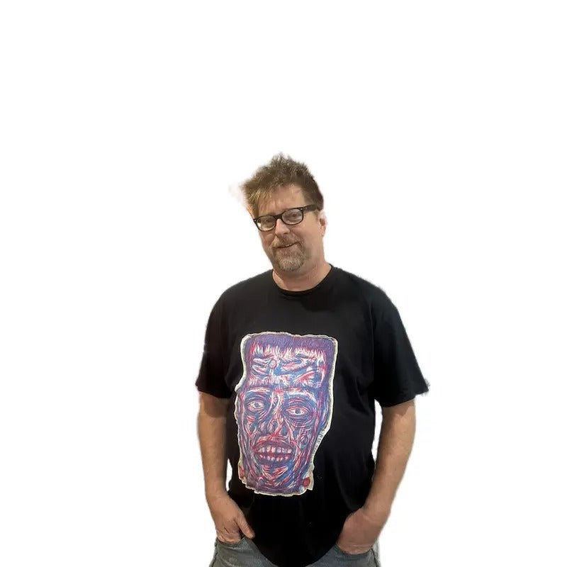 Cool Burn Frankenstein appliquéd woodcut printed T-shirt Menswear Top graphic  tees Hoodie, Sweatshirt | RetroVerseTees.com