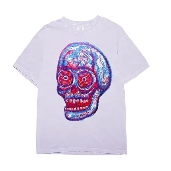 Cool Burn Skull 23  Woodblock Hand-Printed T-Shirt Hoodie, Sweatshirt | RetroVerseTees.com