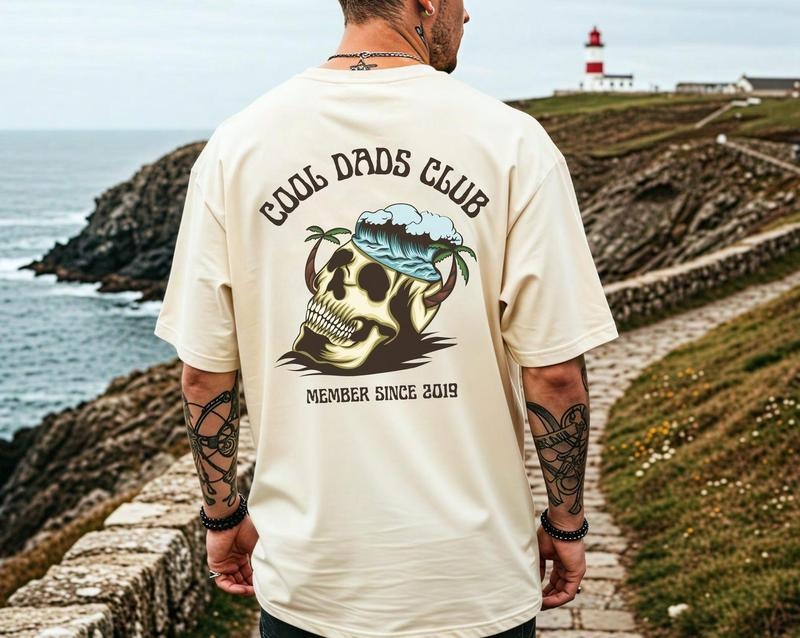 Cool Dads Club T- Shirt Alternative Beach Tee Unique Father's Day Shirt, Beach Theme Dad Shirt,Unique Dad T Shirt , New...