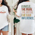 Cool G-uncles Club The Man Myth Bad Influence Double Sides Shirt, Funny Uncle Shirt, Guncle Sweatshirt, LGBT Pride Family...