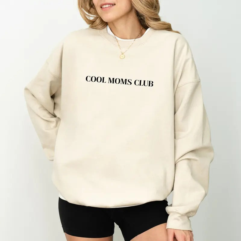 Cool Moms Club Sweatshirt, Mom Life Crewneck, Cool Mom Long Sleeved Pullover, Mama Sweater, Mom Appreciation Gift...