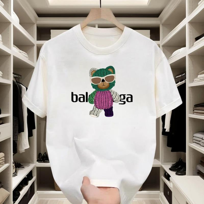 Cool Teddy Graphic! Comfort - fit, Short - sleeve T - shirt, Unique Knit - style Print, Ideal for Street